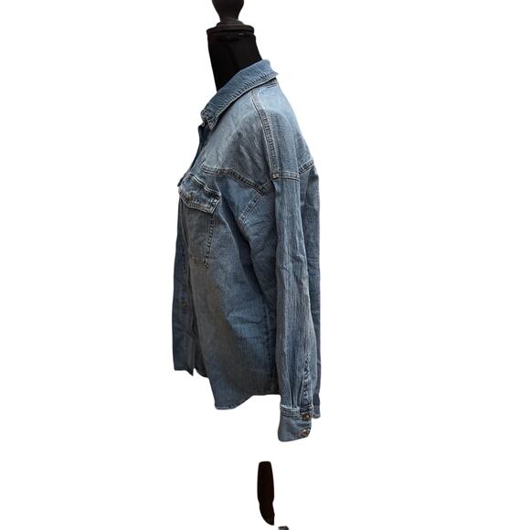 Gloria Vanderbilt Denim Shirt (Size L) - Picture 3 of 8